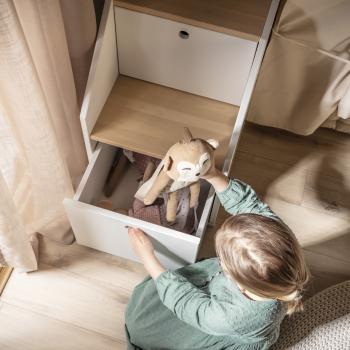 Funflex Hochbett mit Treppe – Einzelbett 90cm