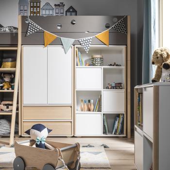 Funflex Hohes Regal mit Türen aus MDF